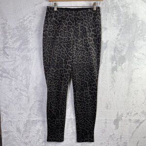 Sanctuary x Anthropologie Runway Shimmer Leggings Pants Women's Small Leopard